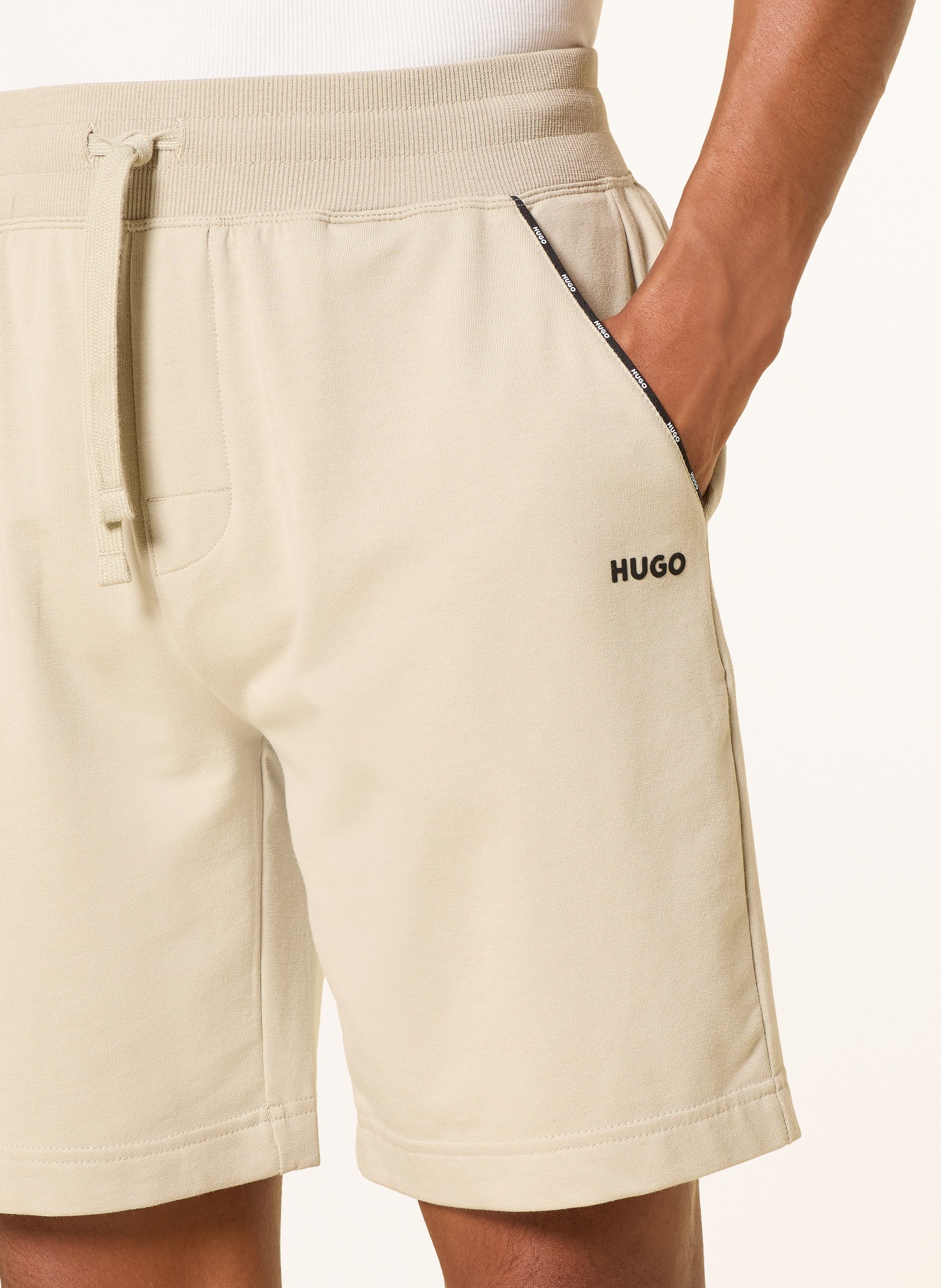 HUGO NOAH Lounge shorts: BEIGE