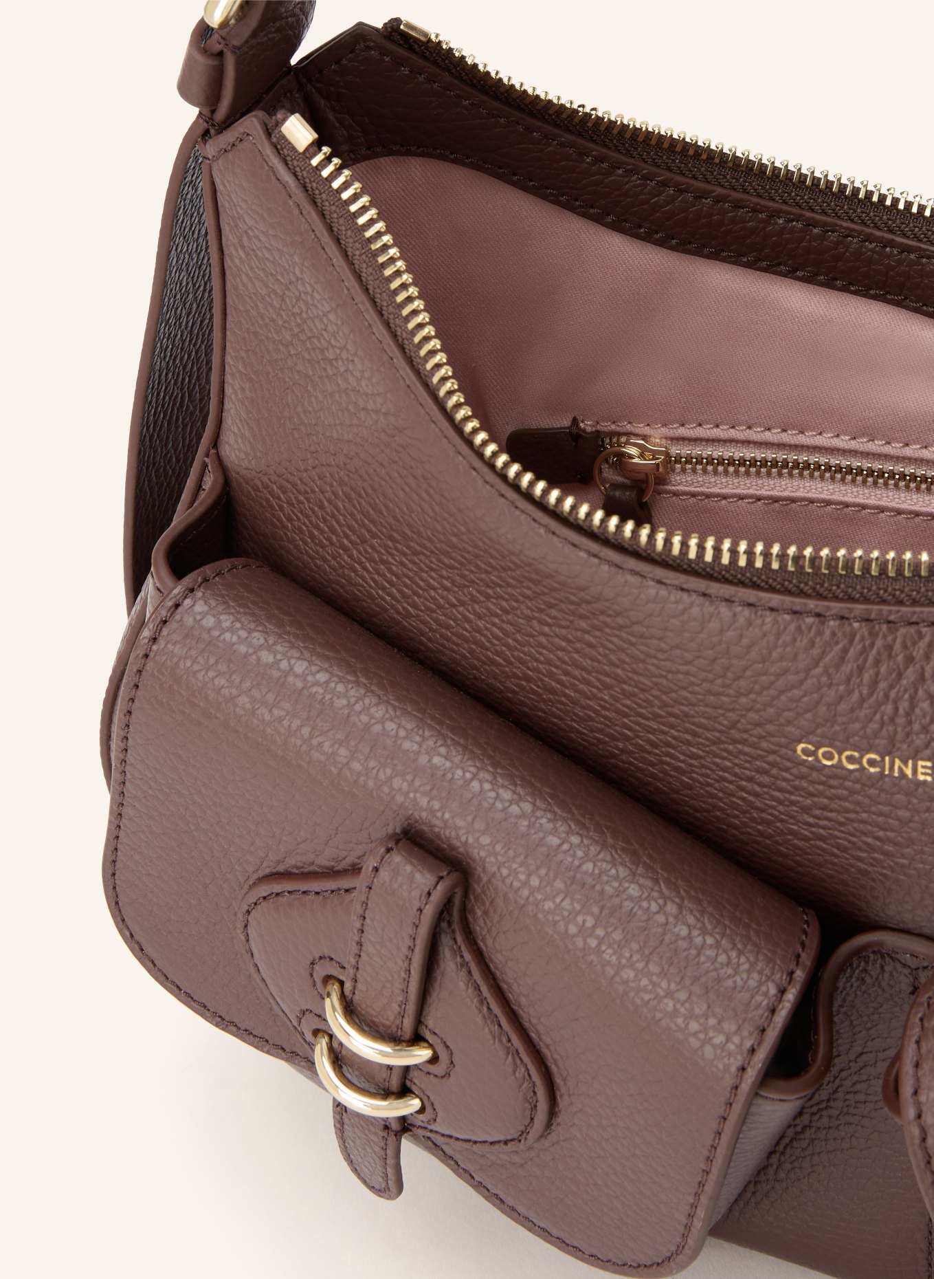 COCCINELLE MAVERY Shoulder Bag: DARK RED