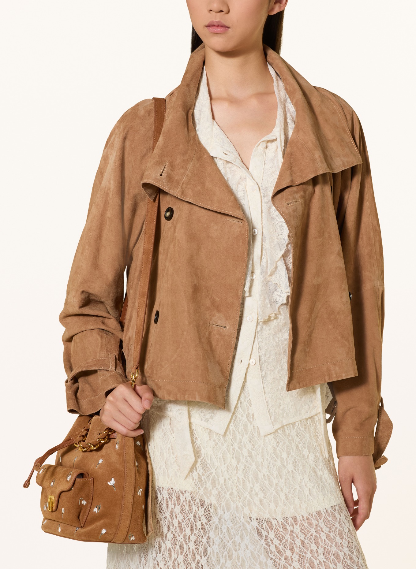 COCCINELLE Sac seau: MARRON / OR / BLANC