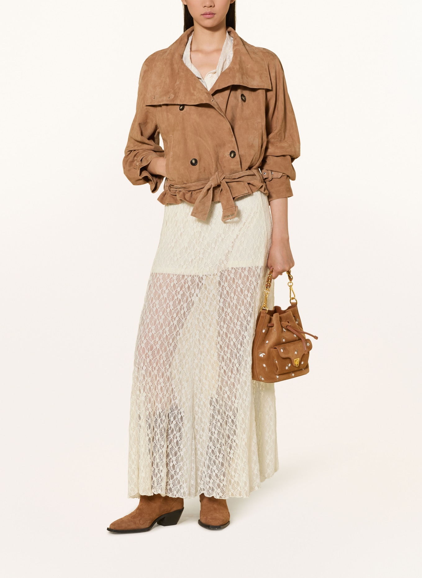 COCCINELLE Sac seau: MARRON / OR / BLANC