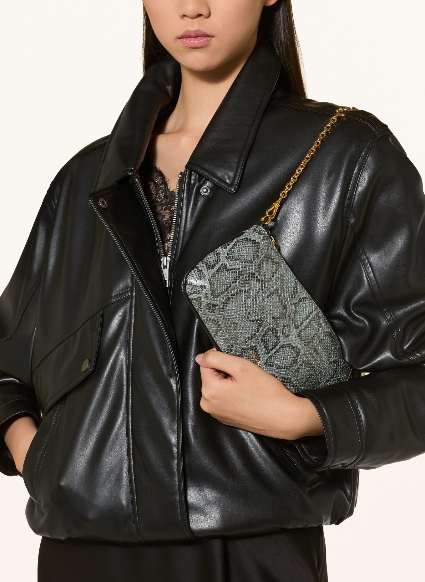 COCCINELLE Shoulder bag: GRAY / GOLD / BLACK