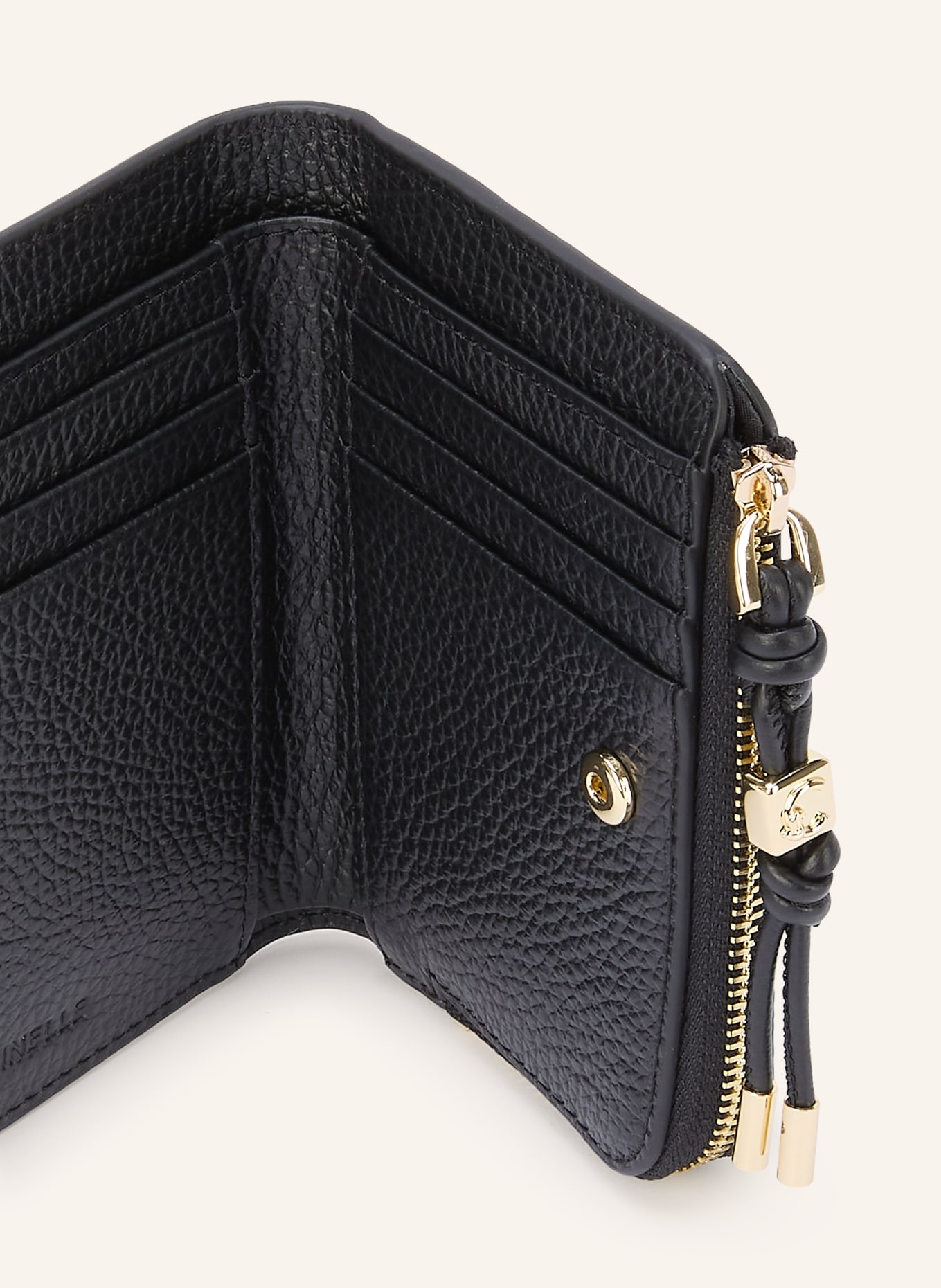 COCCINELLE Geldbörse: SCHWARZ / GOLD