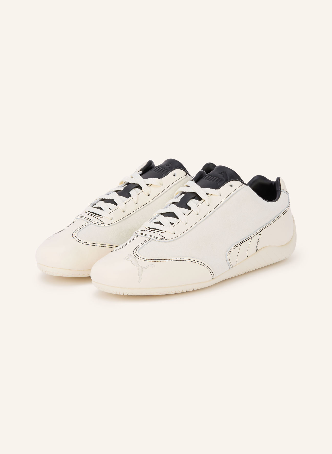 PUMA SPEEDCAT ICONS Sneakers: CREAM / BLACK
