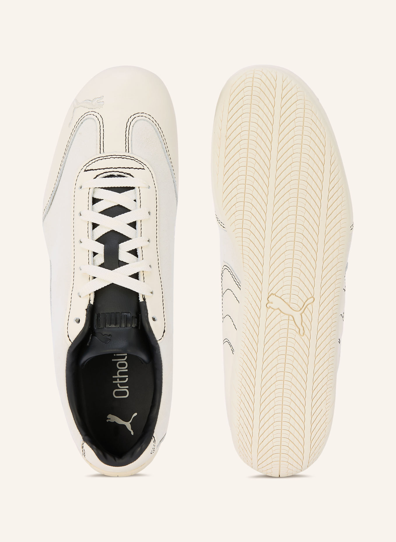 PUMA SPEEDCAT ICONS Sneakers: CREAM / BLACK