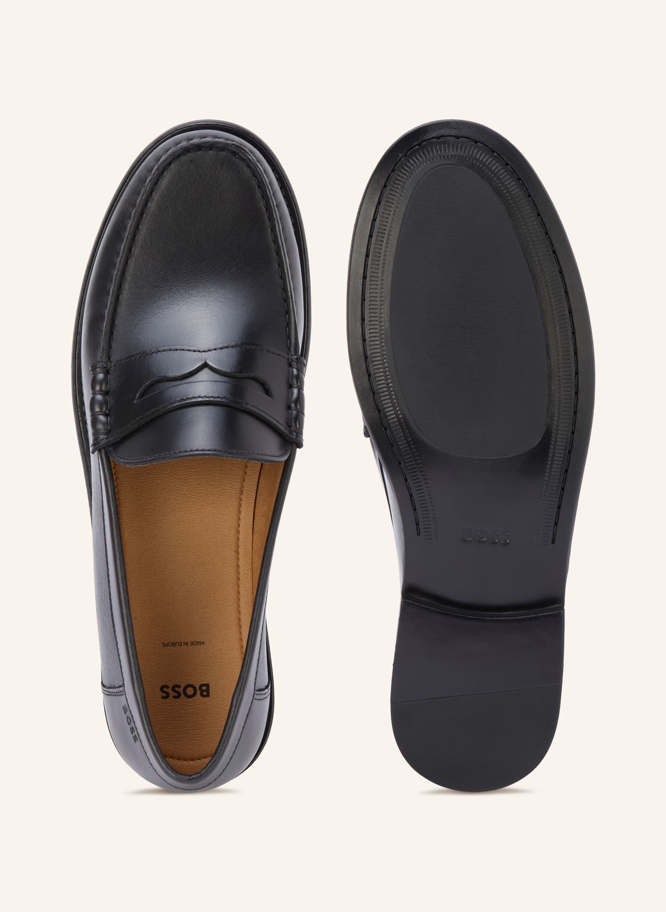 BOSS Pennyloafer TEVAN: ZWART