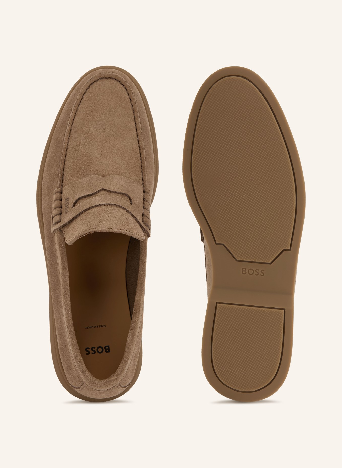 BOSS Mocasini Penny SIENNE: BEJ
