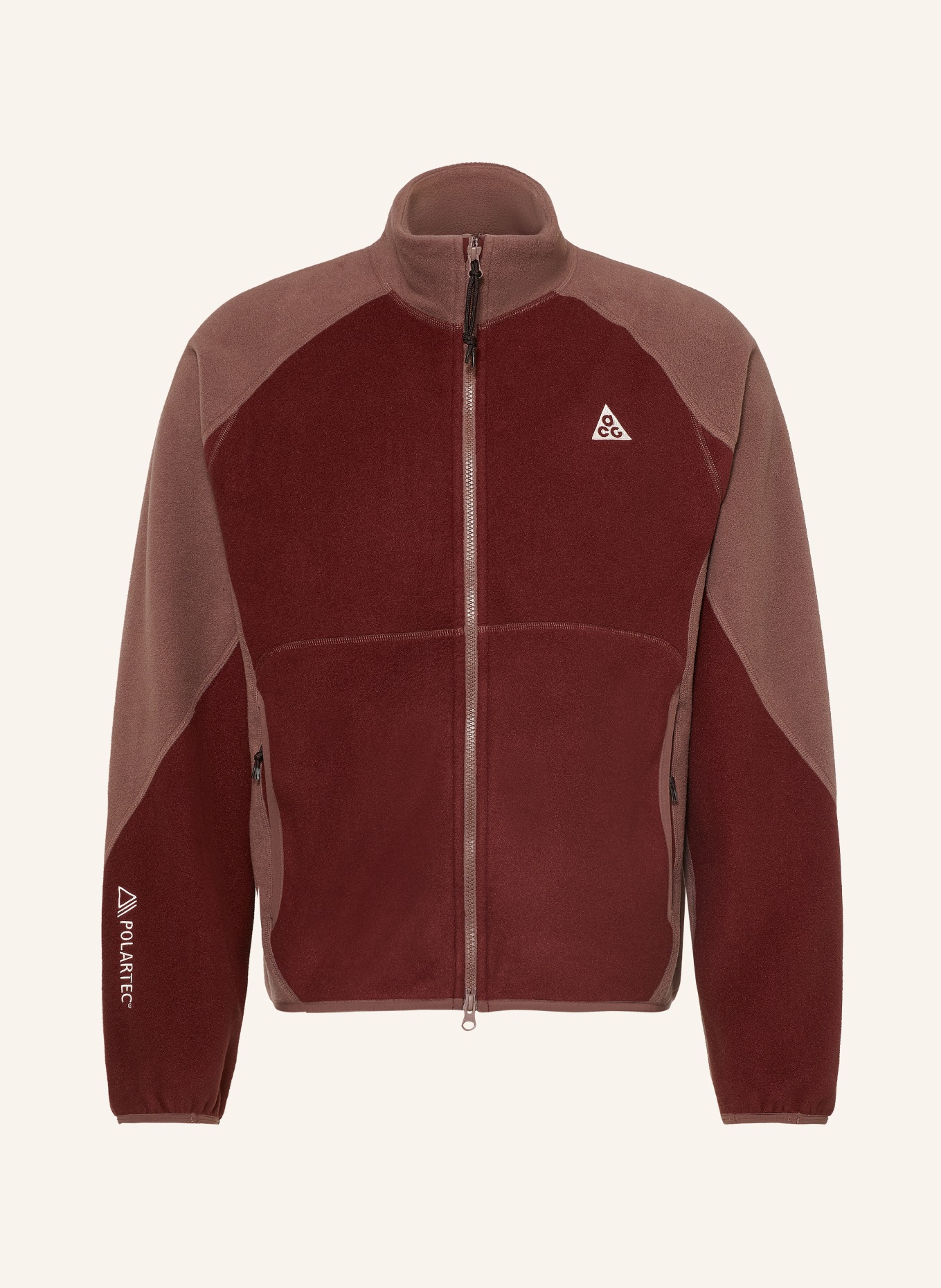 Nike ACG "WOLF TREE" Fleece jacket: DARK RED / DUSKY PINK / WHITE