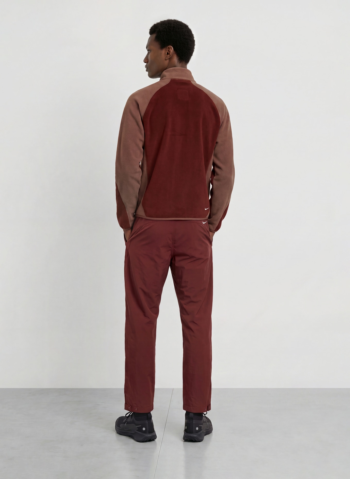Nike ACG "WOLF TREE" Fleece jacket: DARK RED / DUSKY PINK / WHITE