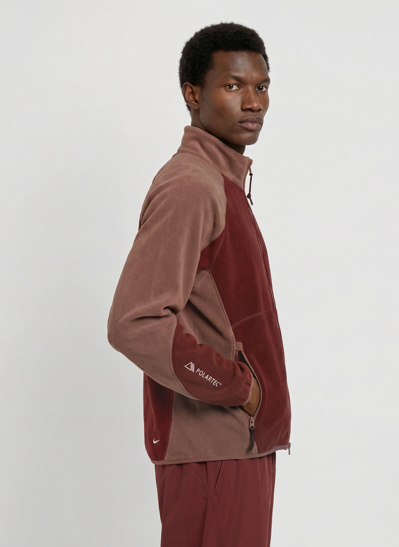 Nike ACG "WOLF TREE" Fleece jacket: DARK RED / DUSKY PINK / WHITE