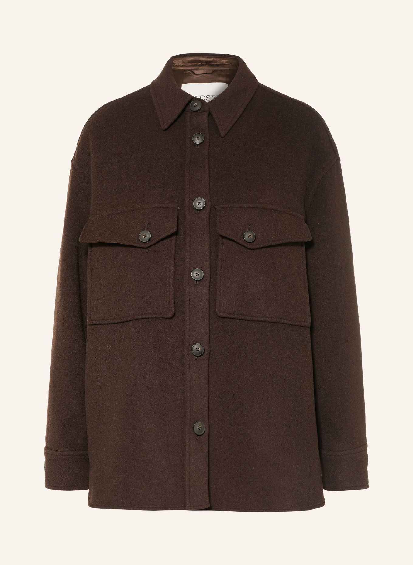CLOSED Overshirt: MARRON FONCÉ