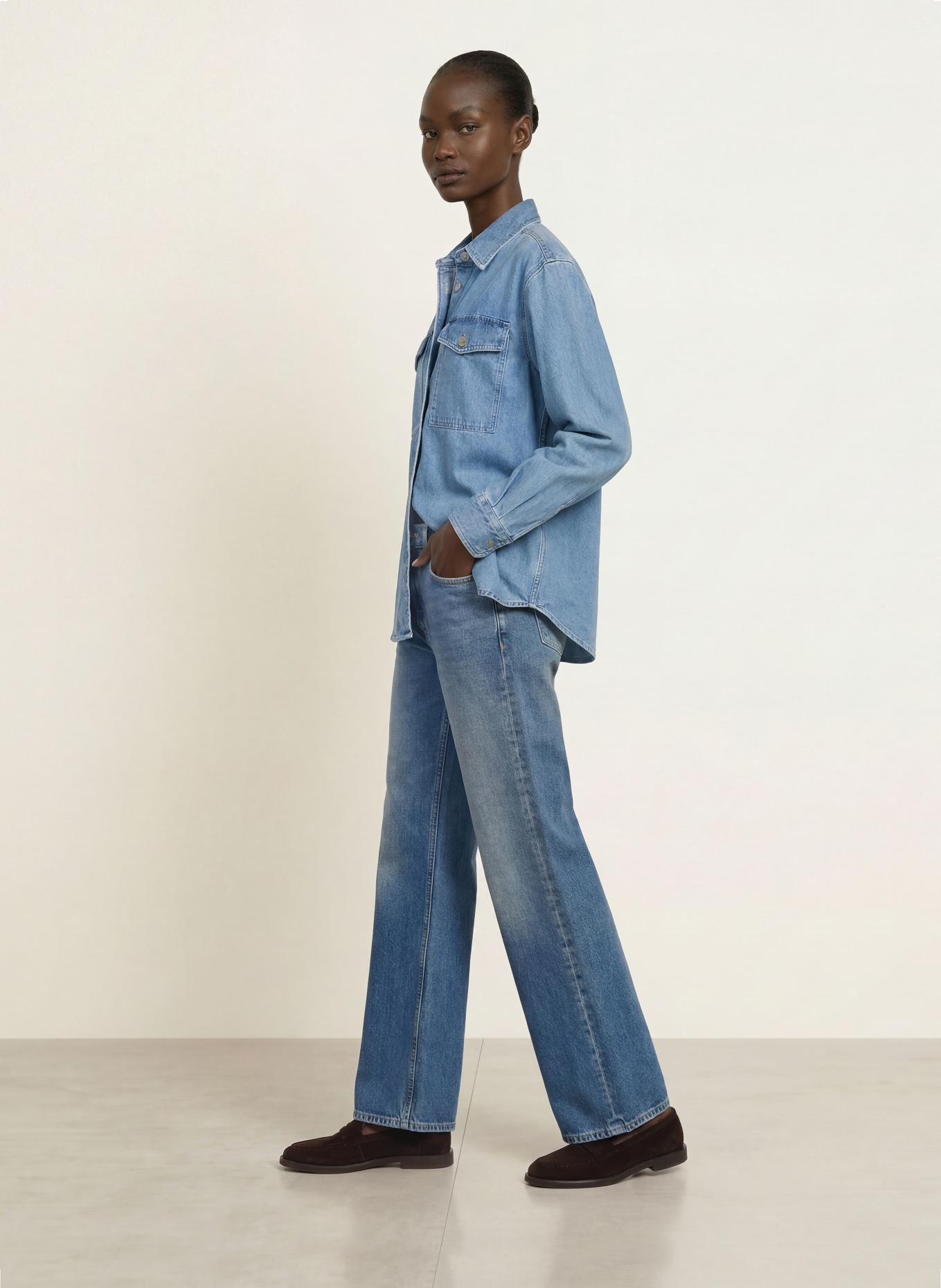 CLOSED Jeansbluse: HELLBLAU