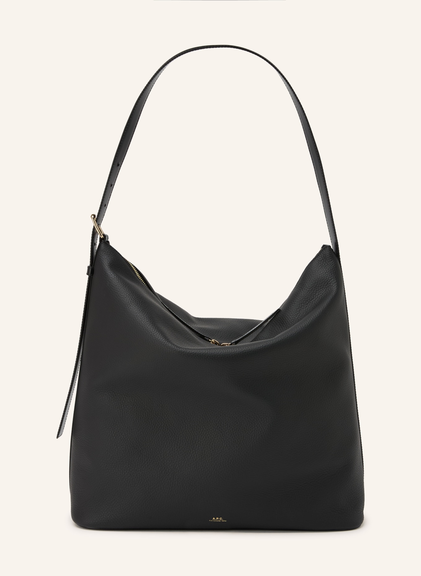 A.P.C. Schultertasche VERA MAXI: SCHWARZ / GOLD