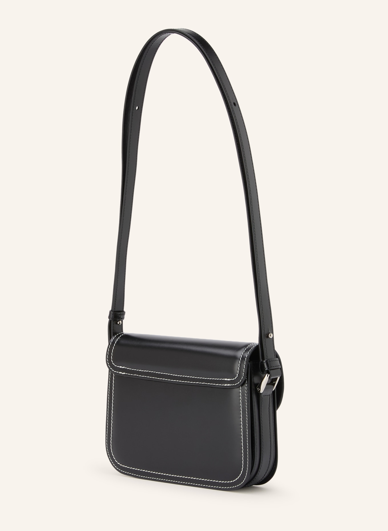 A.P.C. GRACE SMALL Crossbody Bag: BLACK / SILVER