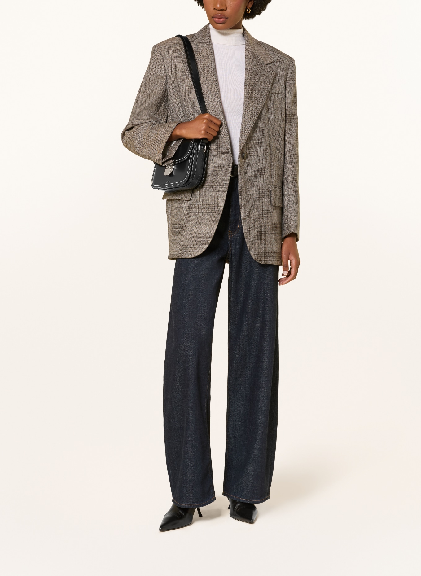 A.P.C. Schoudertas GRACE SMALL: ZWART / ZILVER