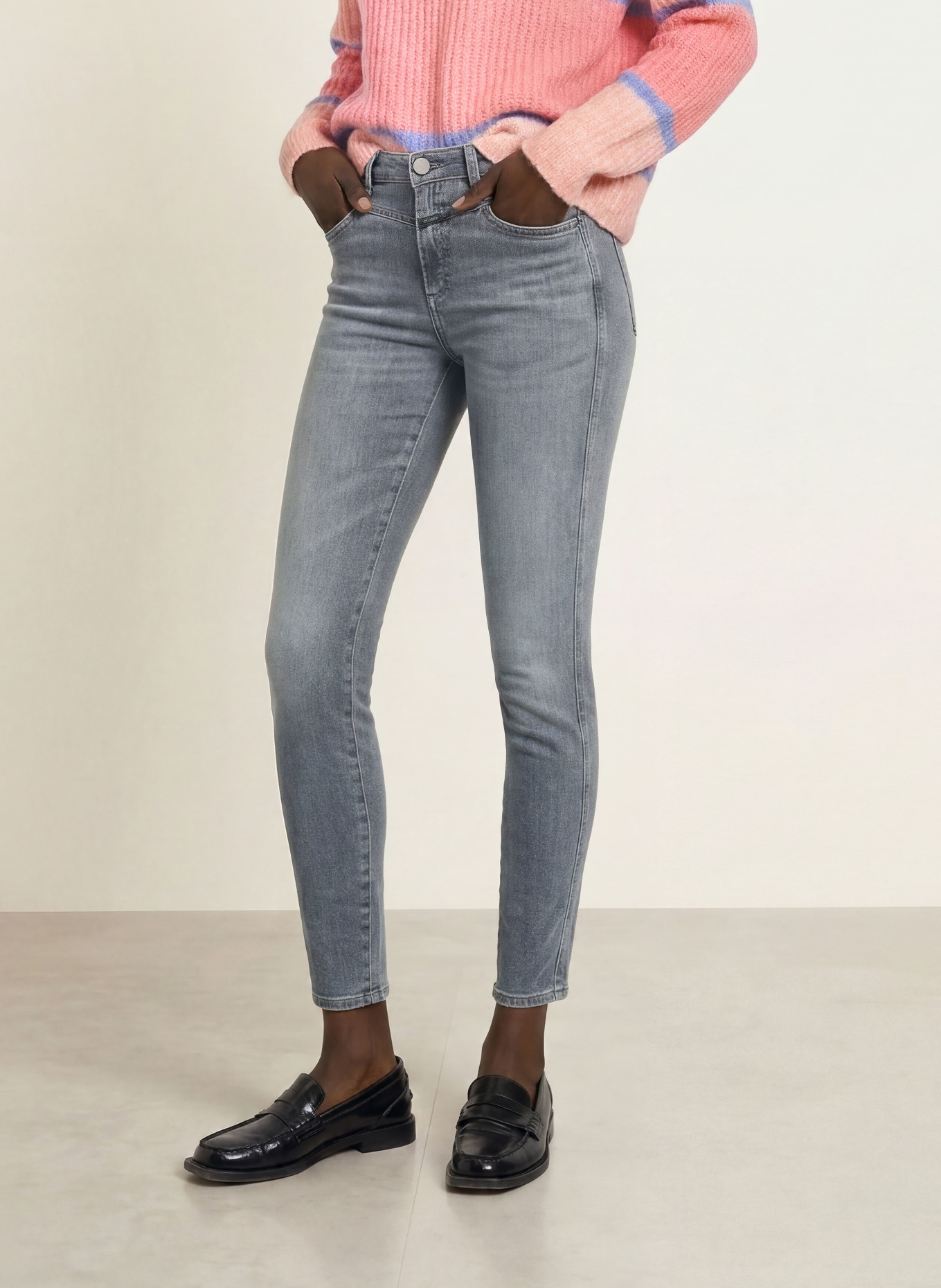 CLOSED Skinny Jeans SKINNY PUSHER: MGY MID GREY