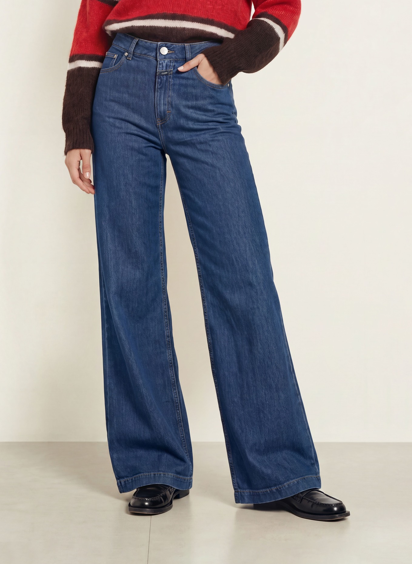 CLOSED Wide Leg Jeans GLOW UP: DBL DARK BLUE