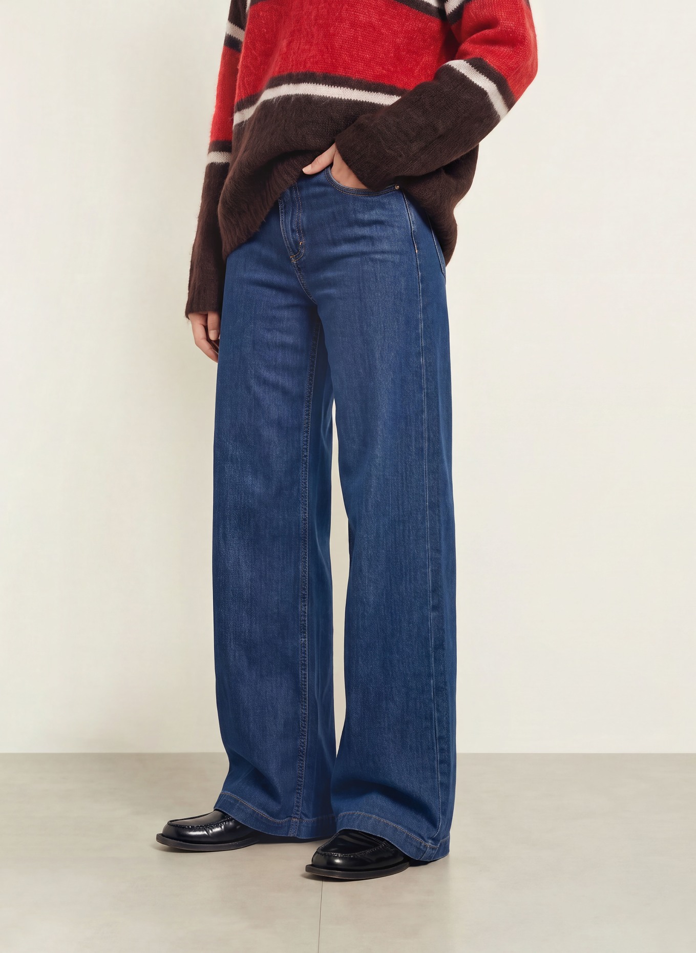CLOSED Wide Leg Jeans GLOW UP: DBL DARK BLUE