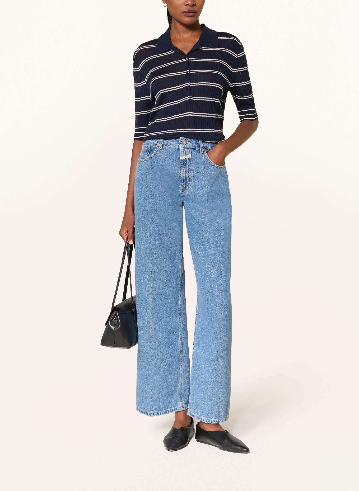 CLOSED Jeans med brede ben JAYLA: MBL MID BLUE