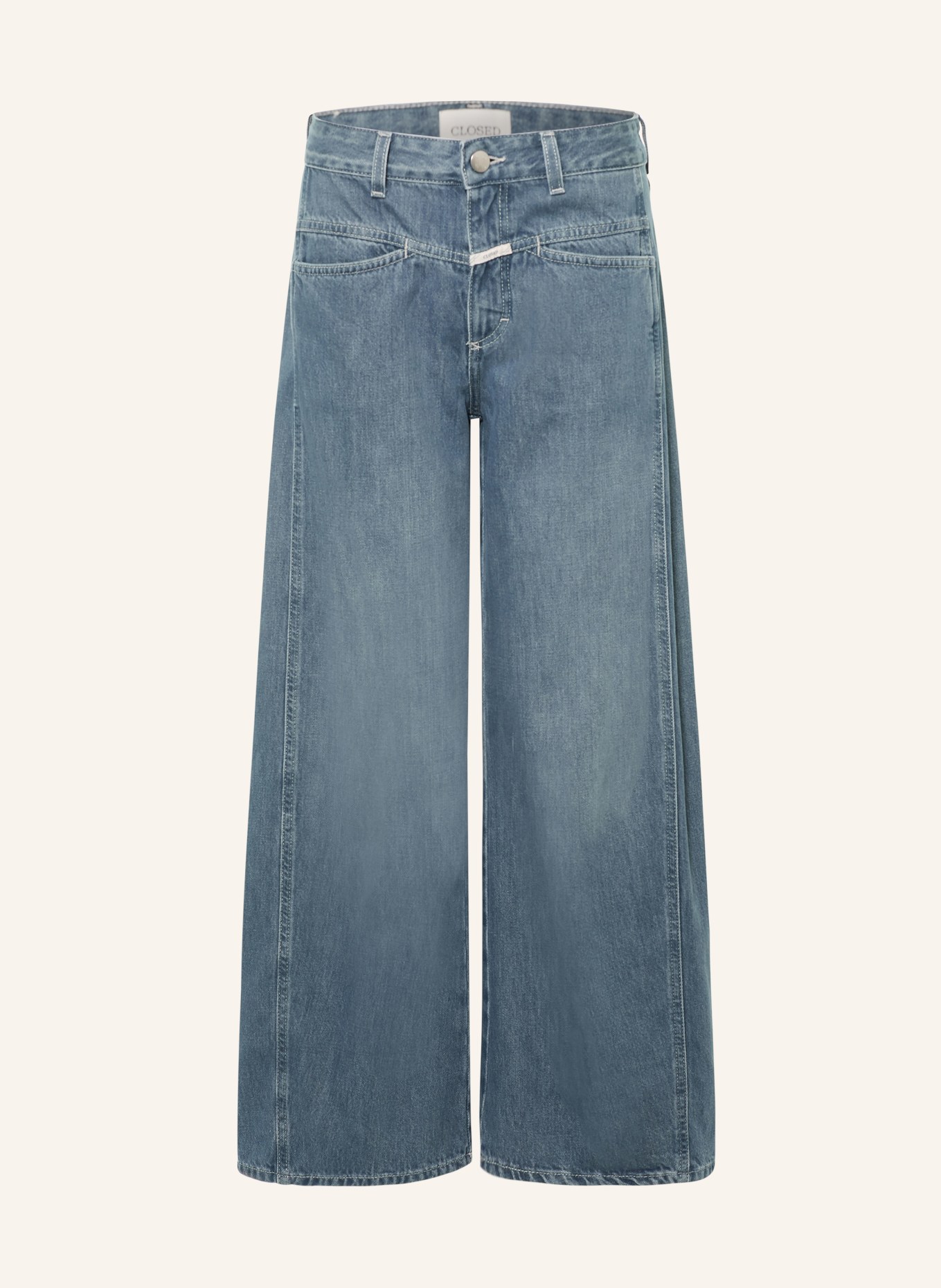 CLOSED TORI-X Barrel-leg jeans: MGY MID GREY