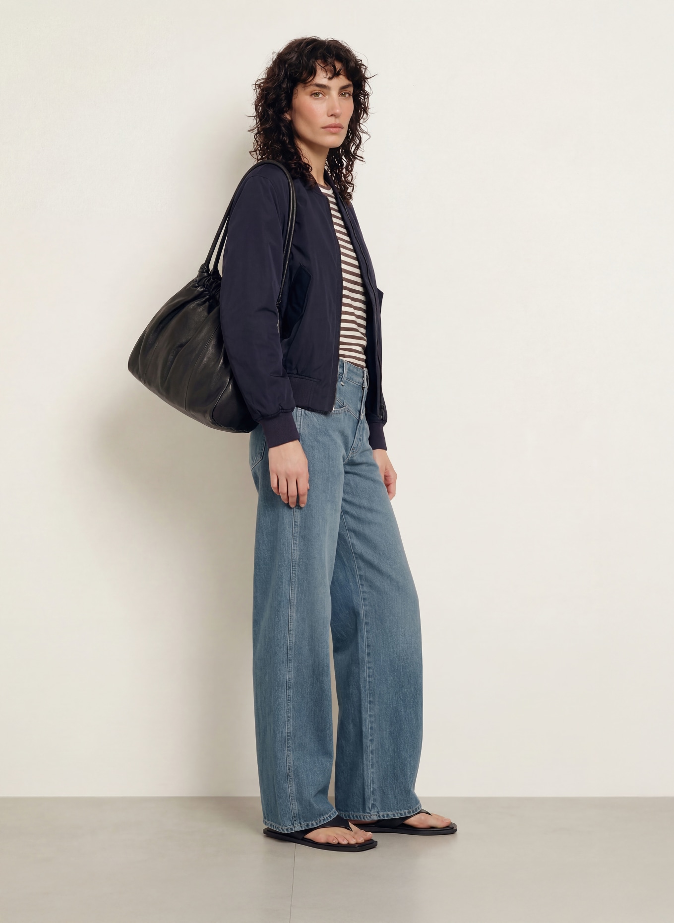 CLOSED TORI-X Barrel-leg jeans: MGY MID GREY