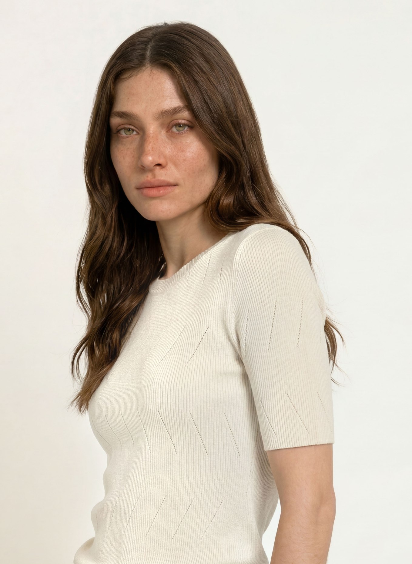 MARC CAIN Strickshirt mit Glitzergarn: 126 lamb`s wool