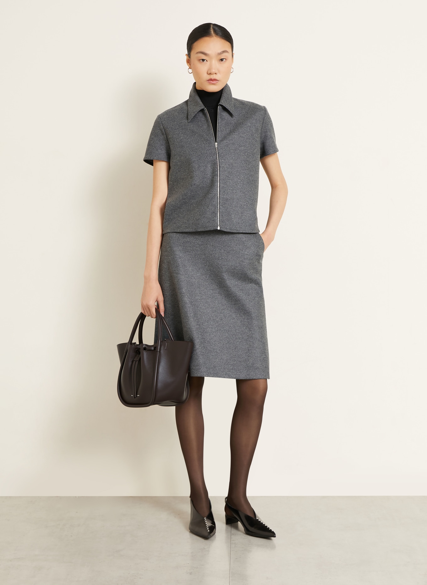 Proenza Schouler Schoudertas: MARRON FONCÉ / ZILVER