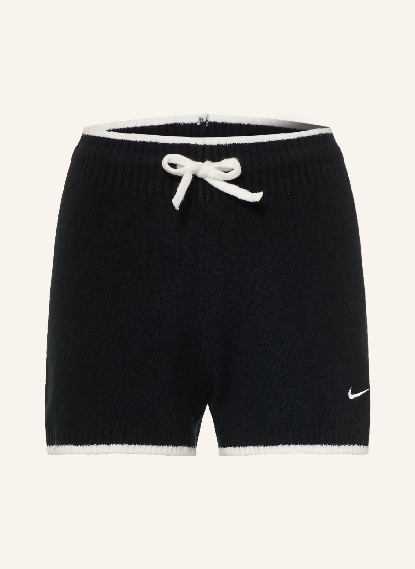 Nike Strickshorts SPORTSWEAR CHILL KNIT: SCHWARZ / WEISS