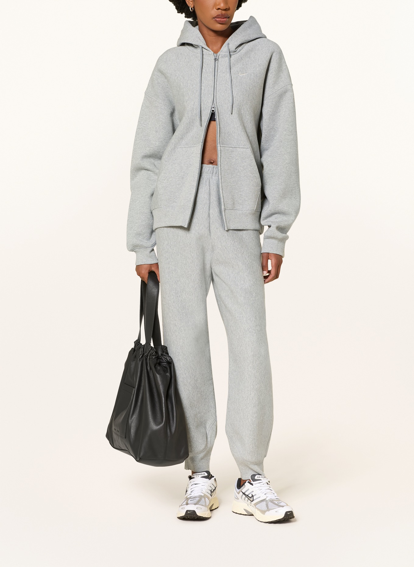 Nike Oversized sweatvest STUDIO: LICHTGRIJS