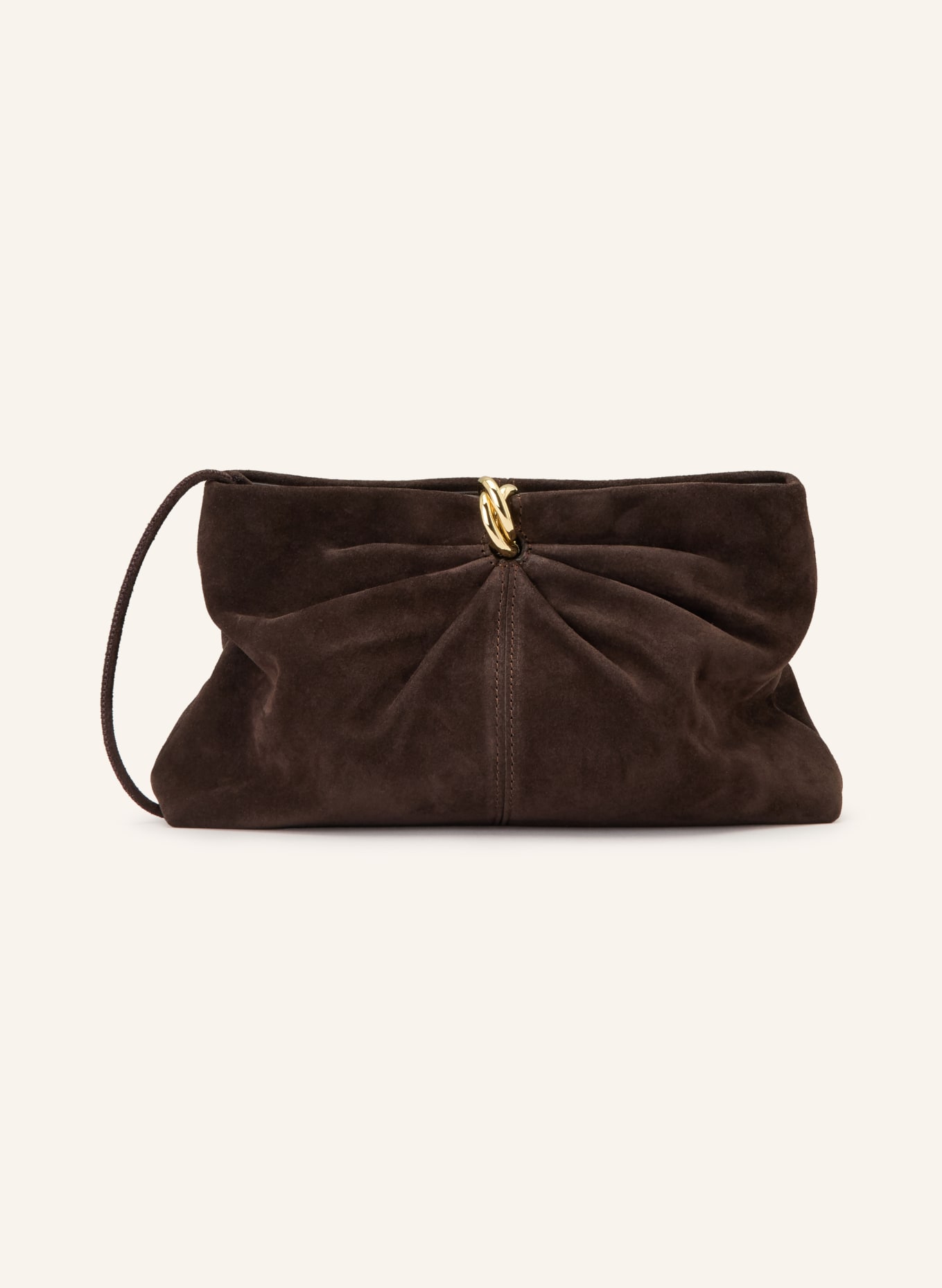 LOEFFLER RANDALL Clutch CORRINE: DUNKELBRAUN / GOLD