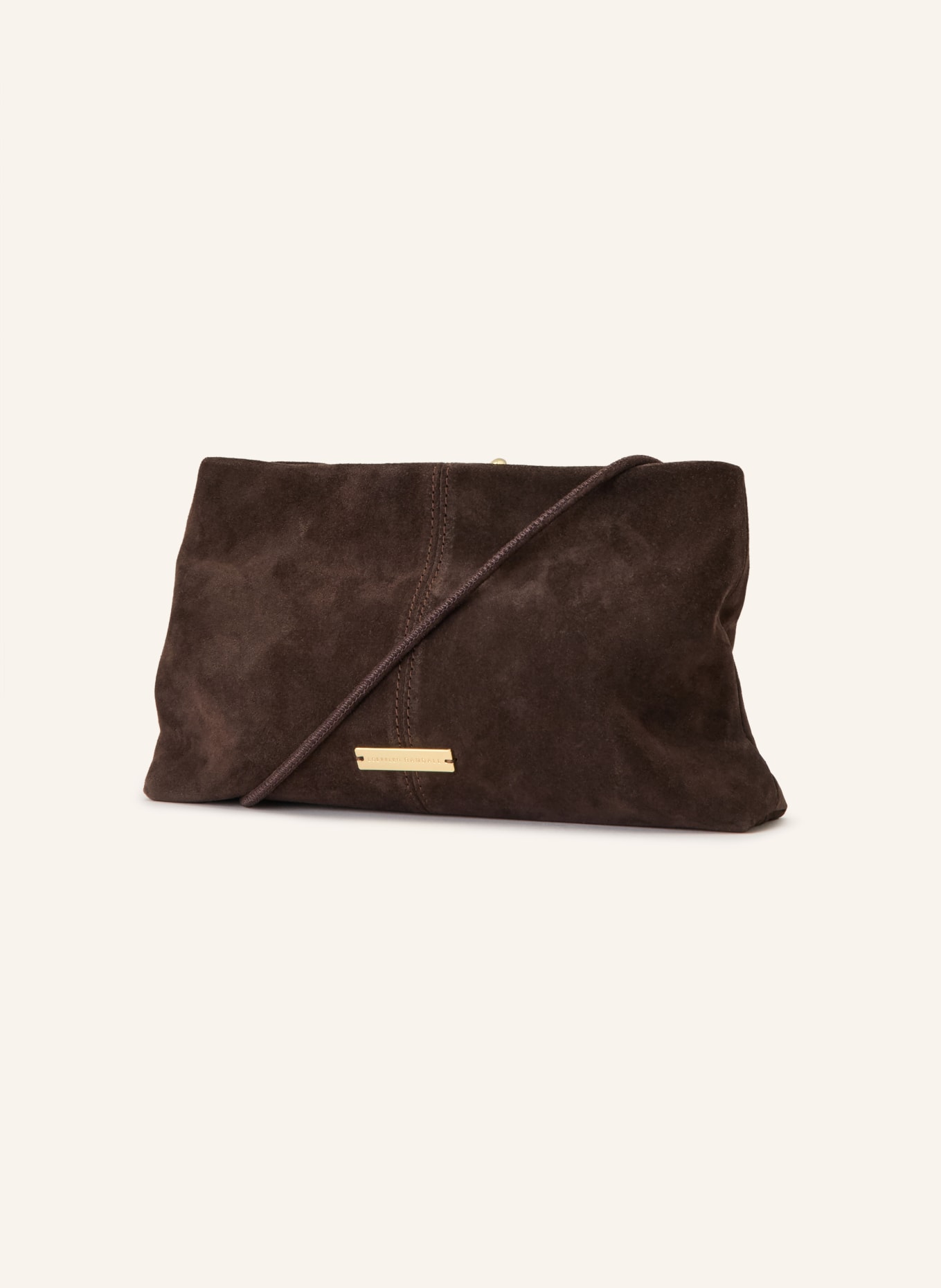LOEFFLER RANDALL Clutch CORRINE: DUNKELBRAUN / GOLD