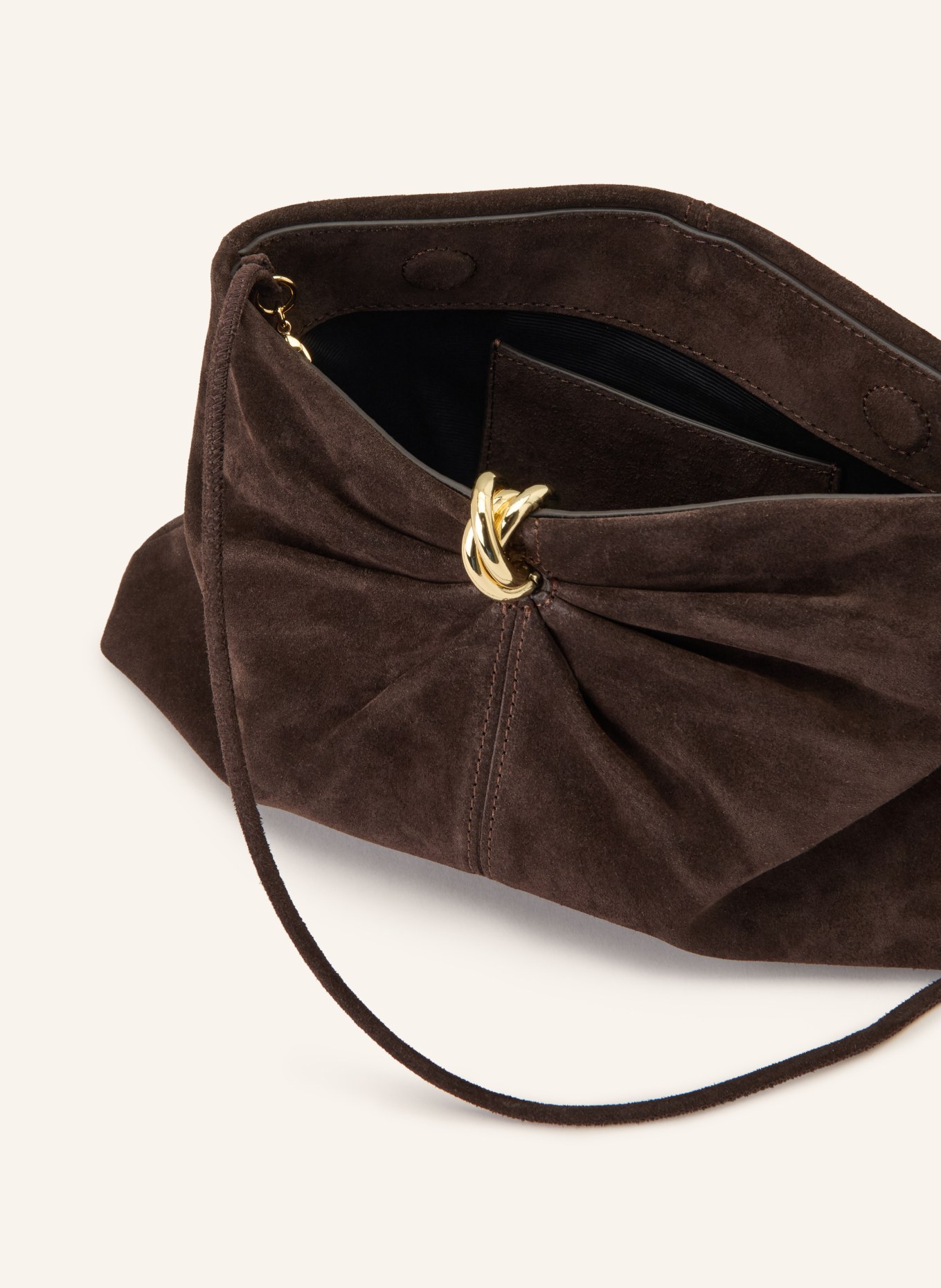 LOEFFLER RANDALL Clutch CORRINE: DUNKELBRAUN / GOLD
