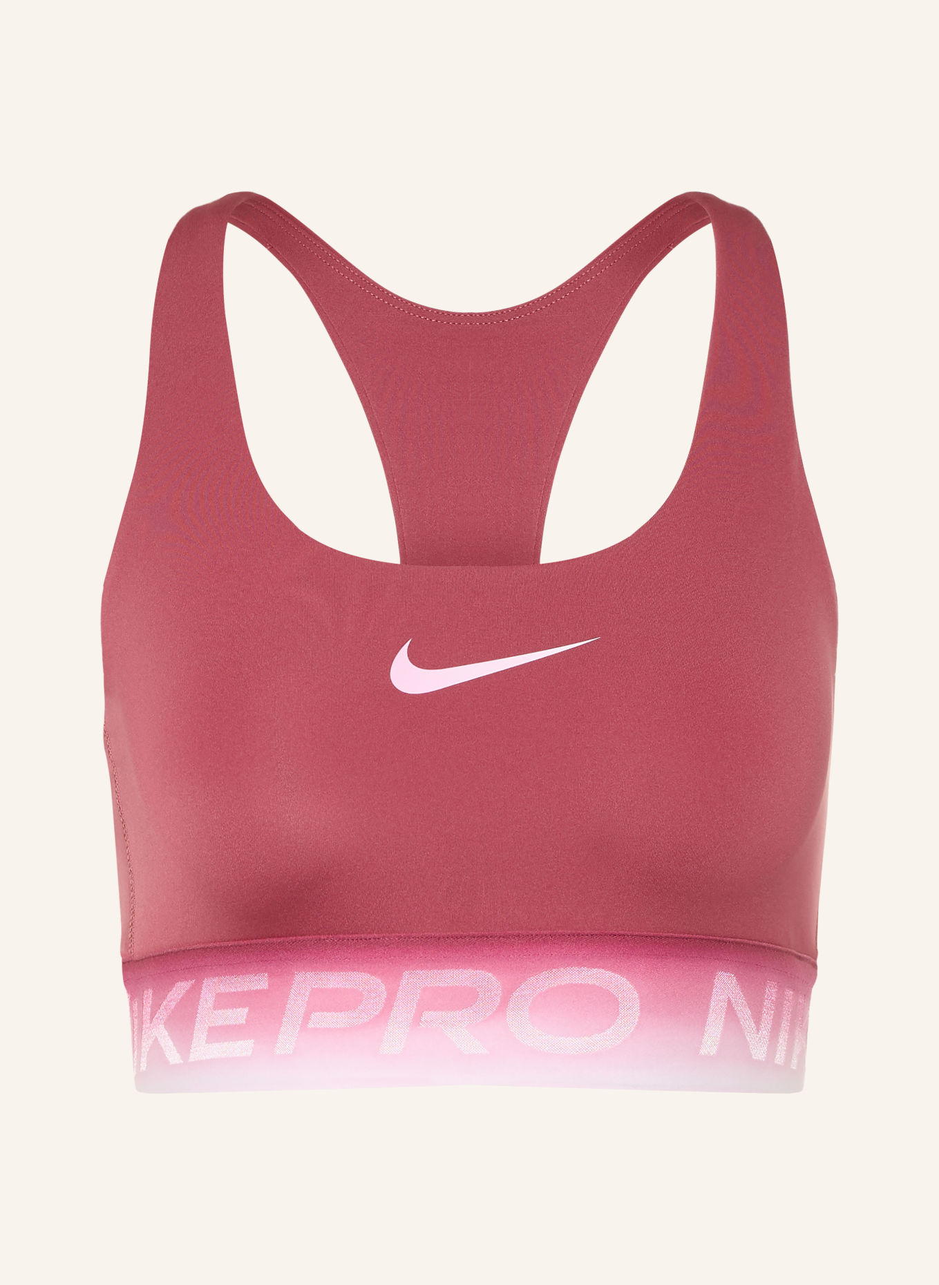 Nike Sports bra LS Dri-FIT BRA with Cut-out: LIGHT RED / PINK