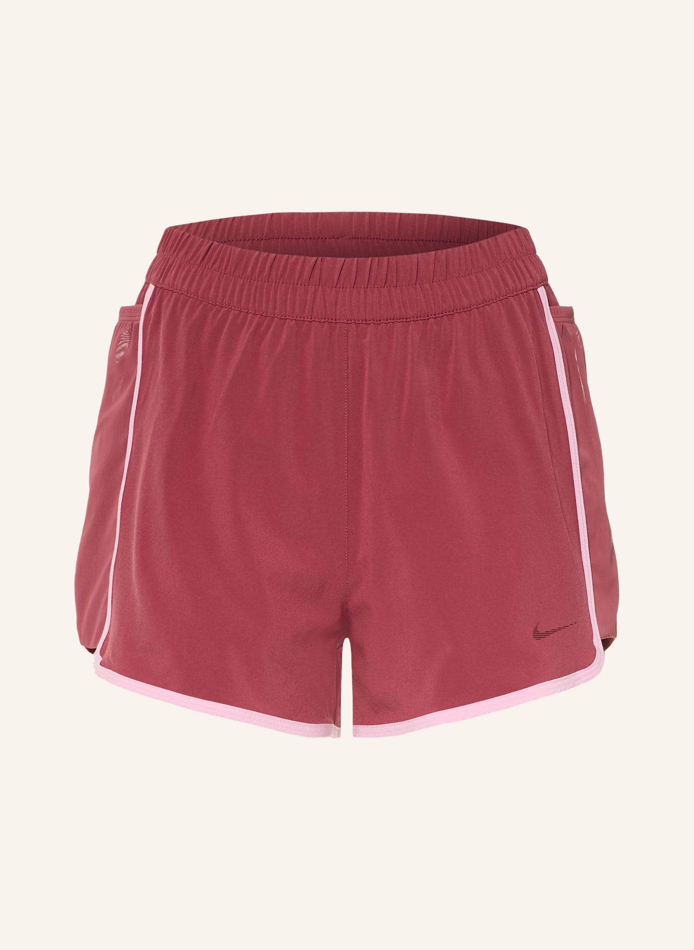 Nike 2-in-1 trainingsshort ONE: DONKERROOD / ROZE