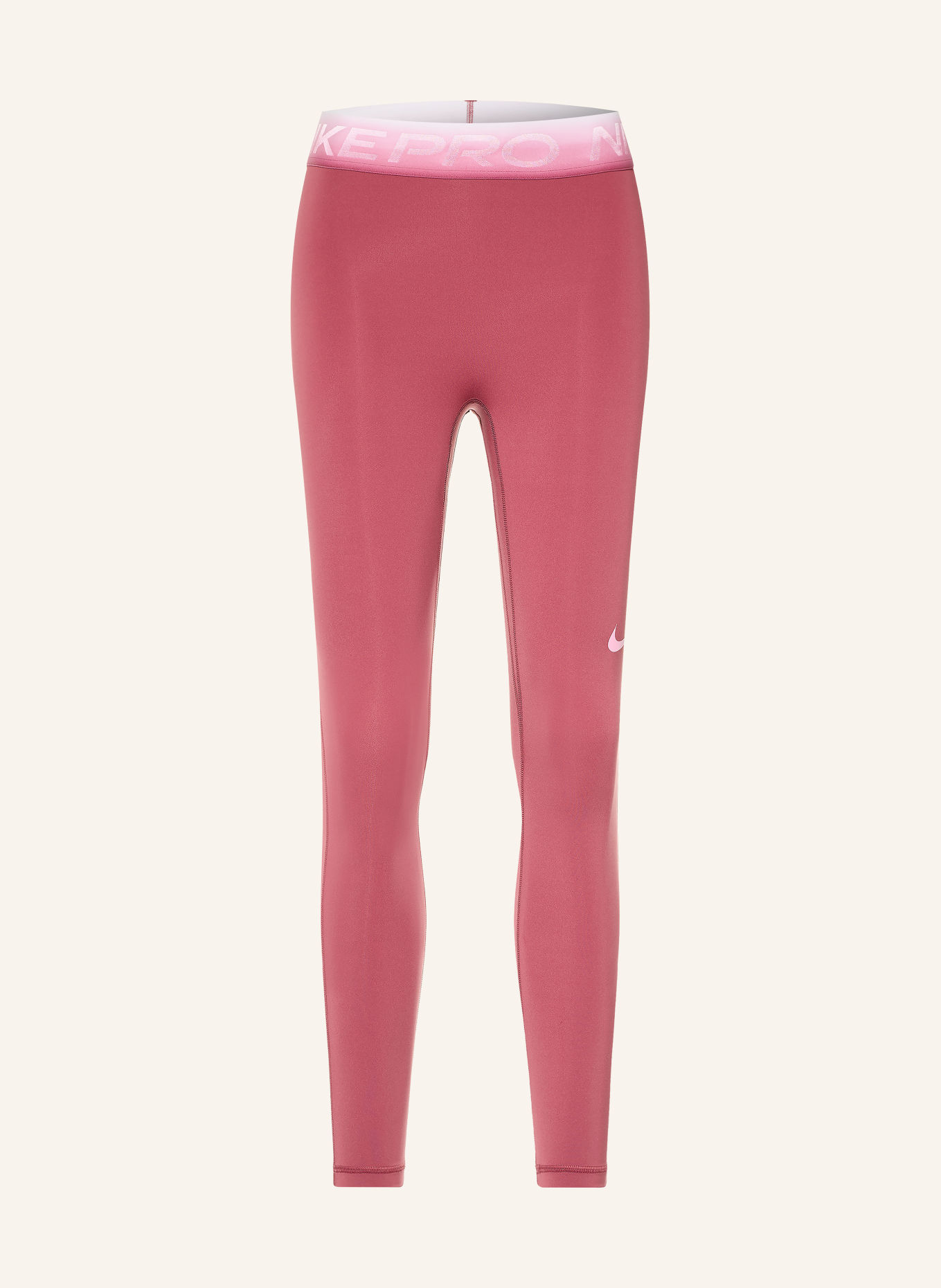 Nike Tights PRO: HELLROT / WEISS