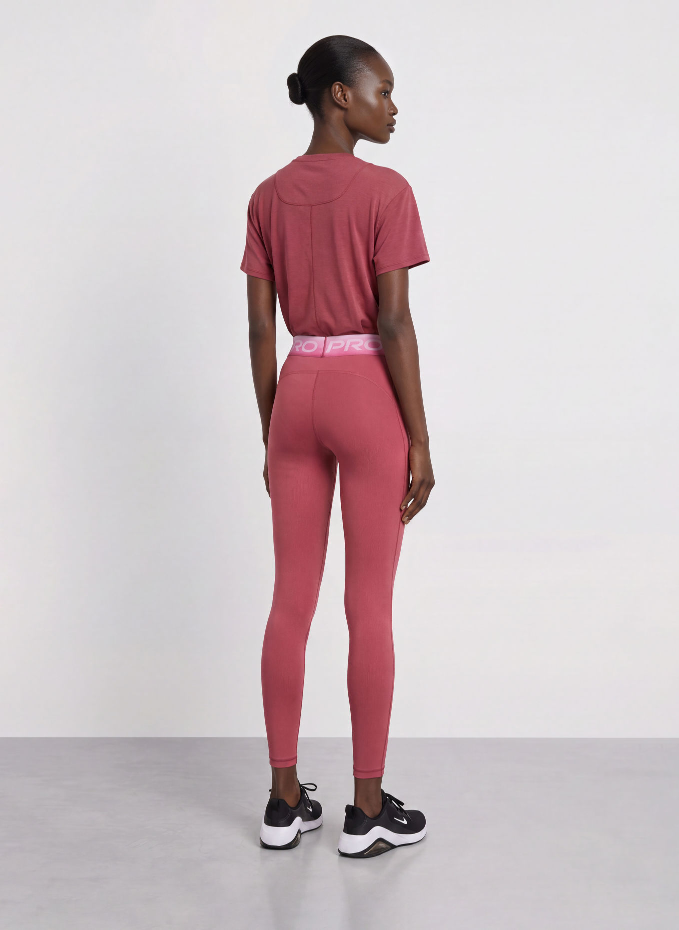 Nike Tights PRO: HELLROT / WEISS