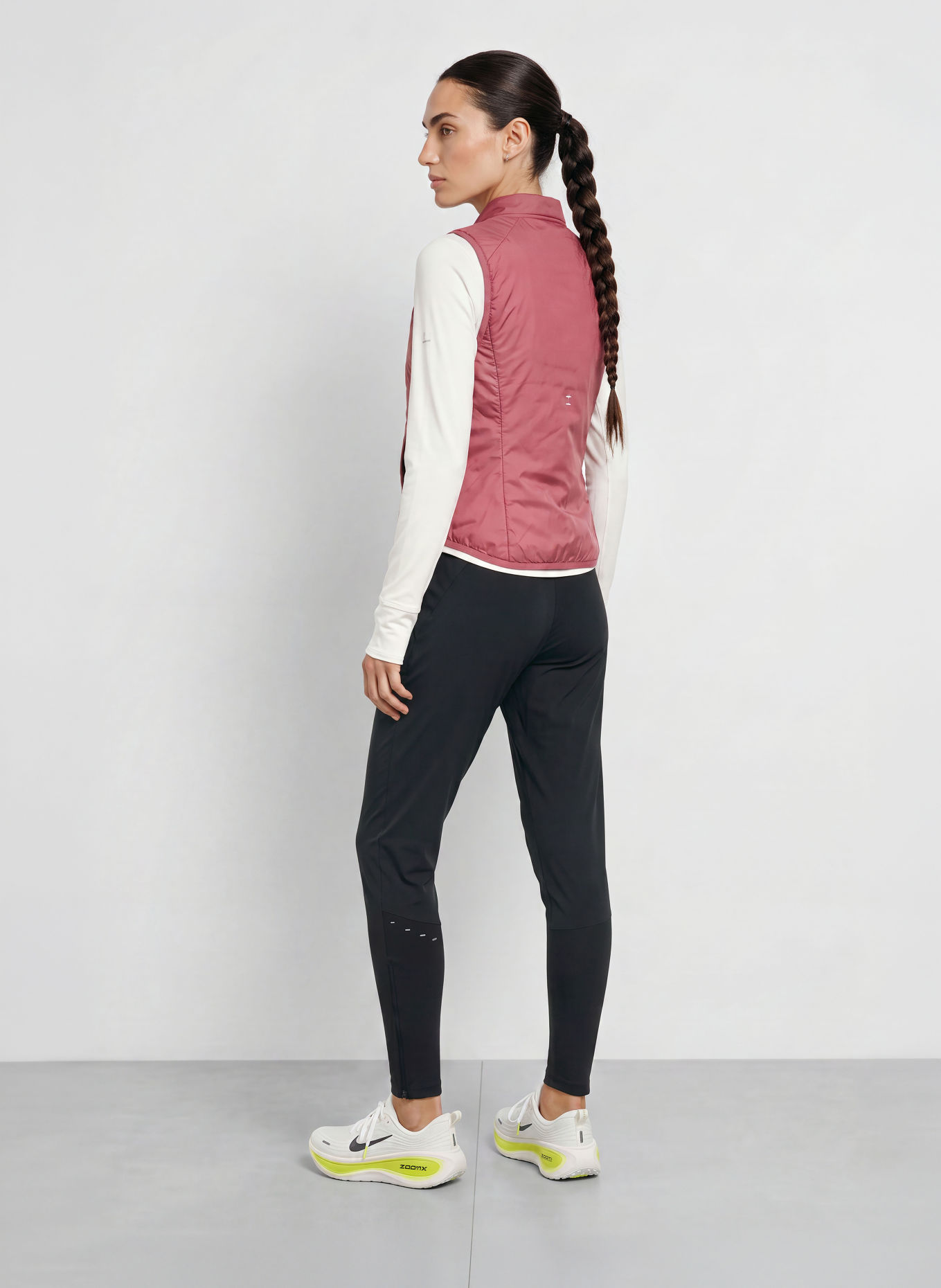 Nike Pantalon de course SWIFT: NOIR