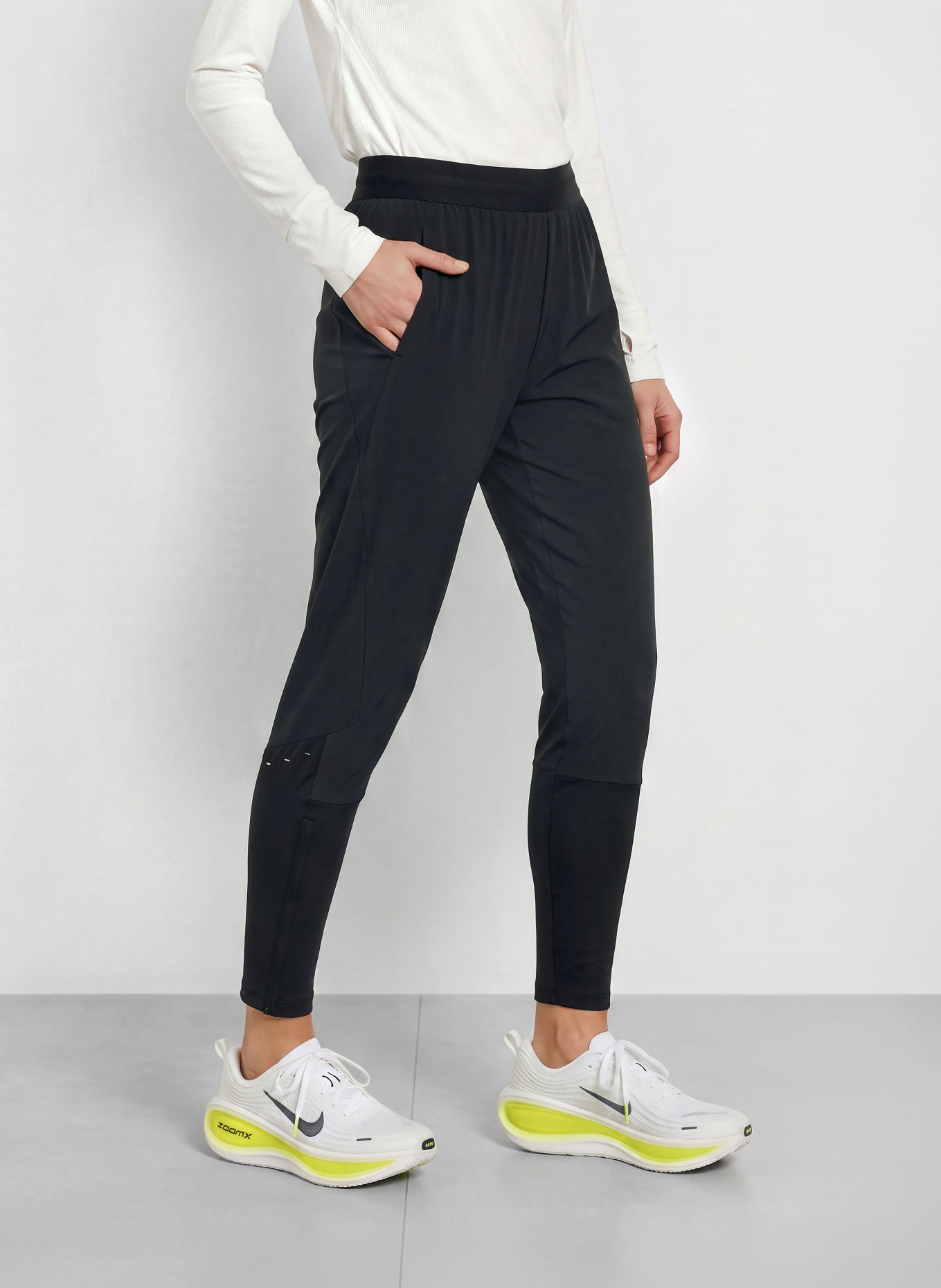 Nike Pantalon de course SWIFT: NOIR