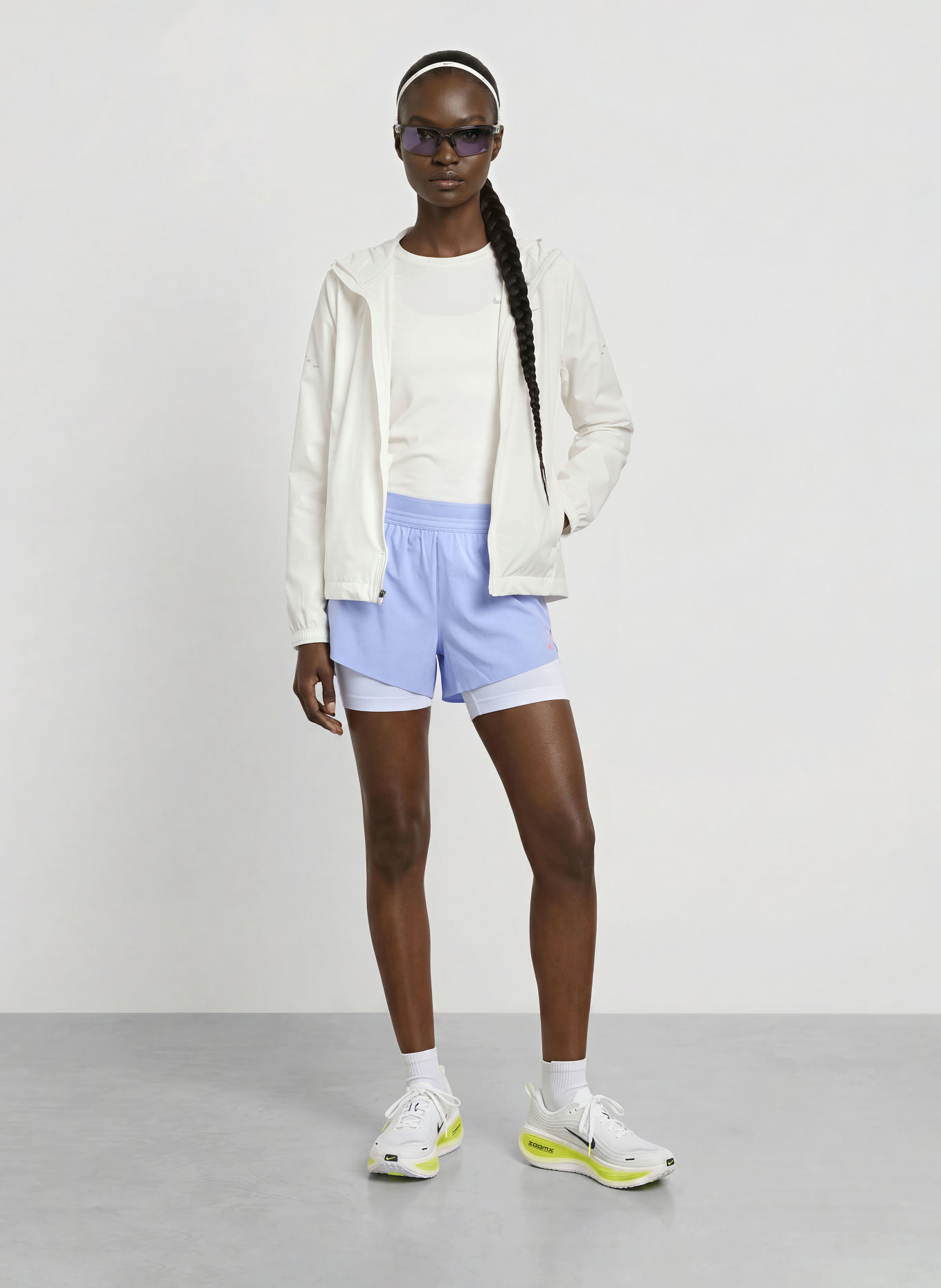 Nike Veste de course SWIFT: BLANC