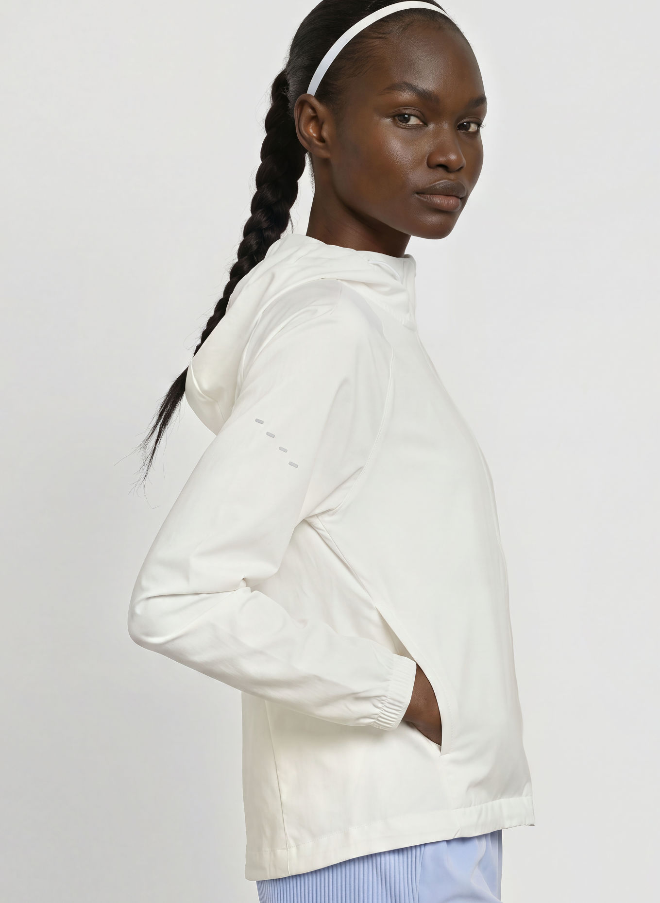 Nike Veste de course SWIFT: BLANC