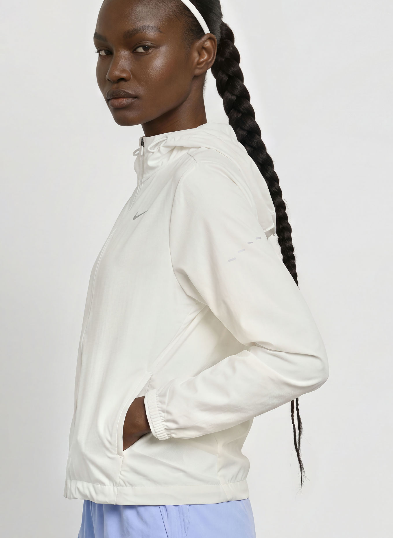 Nike Veste de course SWIFT: BLANC