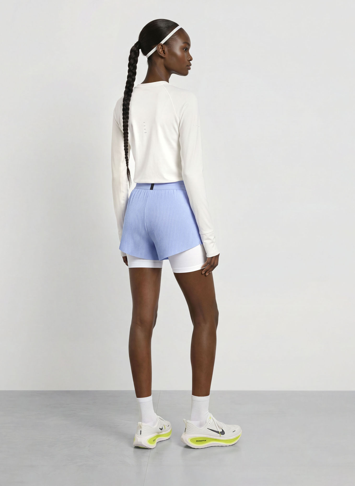 Nike Short de course 2-en-1 AEROSWIFT: BLEU CLAIR