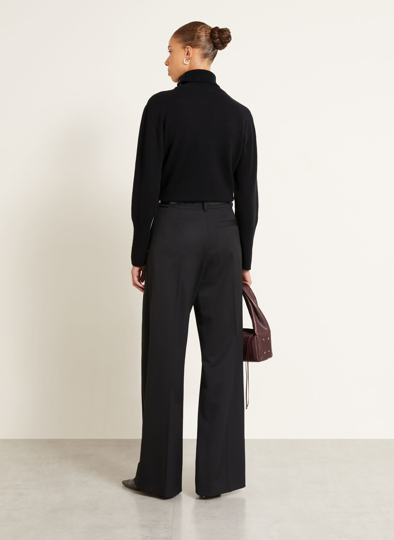 Courrèges Merino wool Turtleneck sweater: BLACK