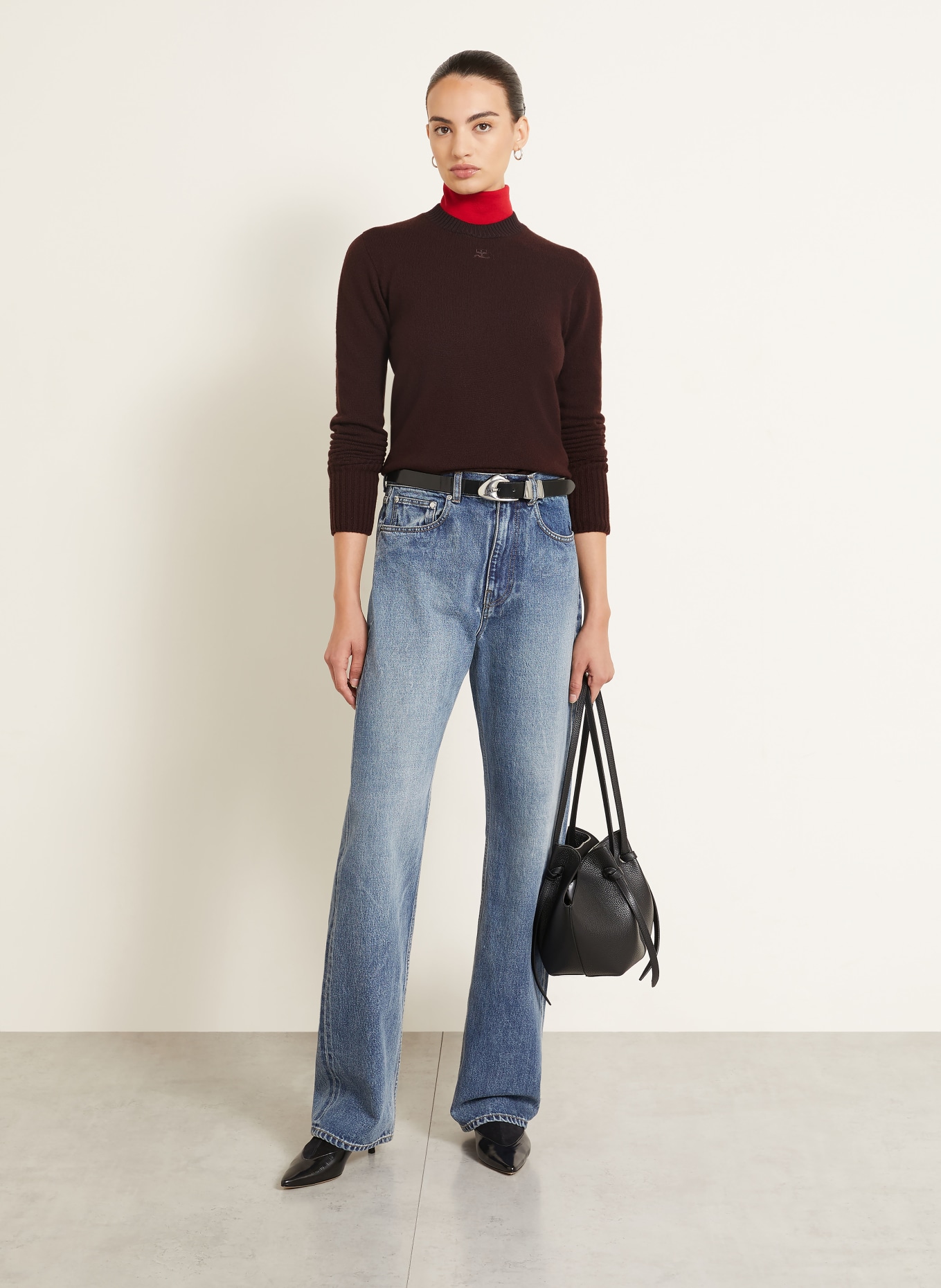 Courrèges Sweater: DARK RED