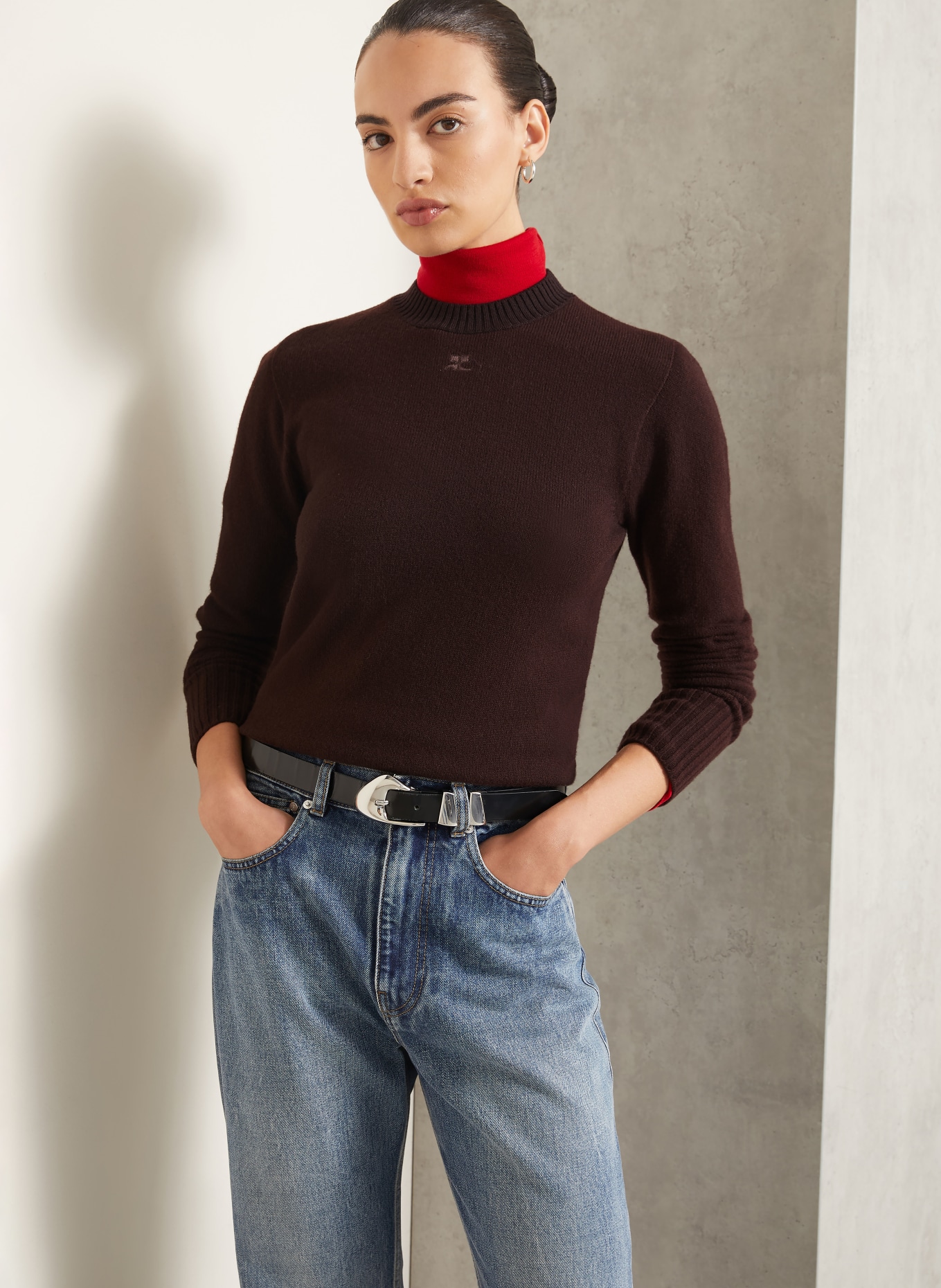 Courrèges Sweater: DARK RED