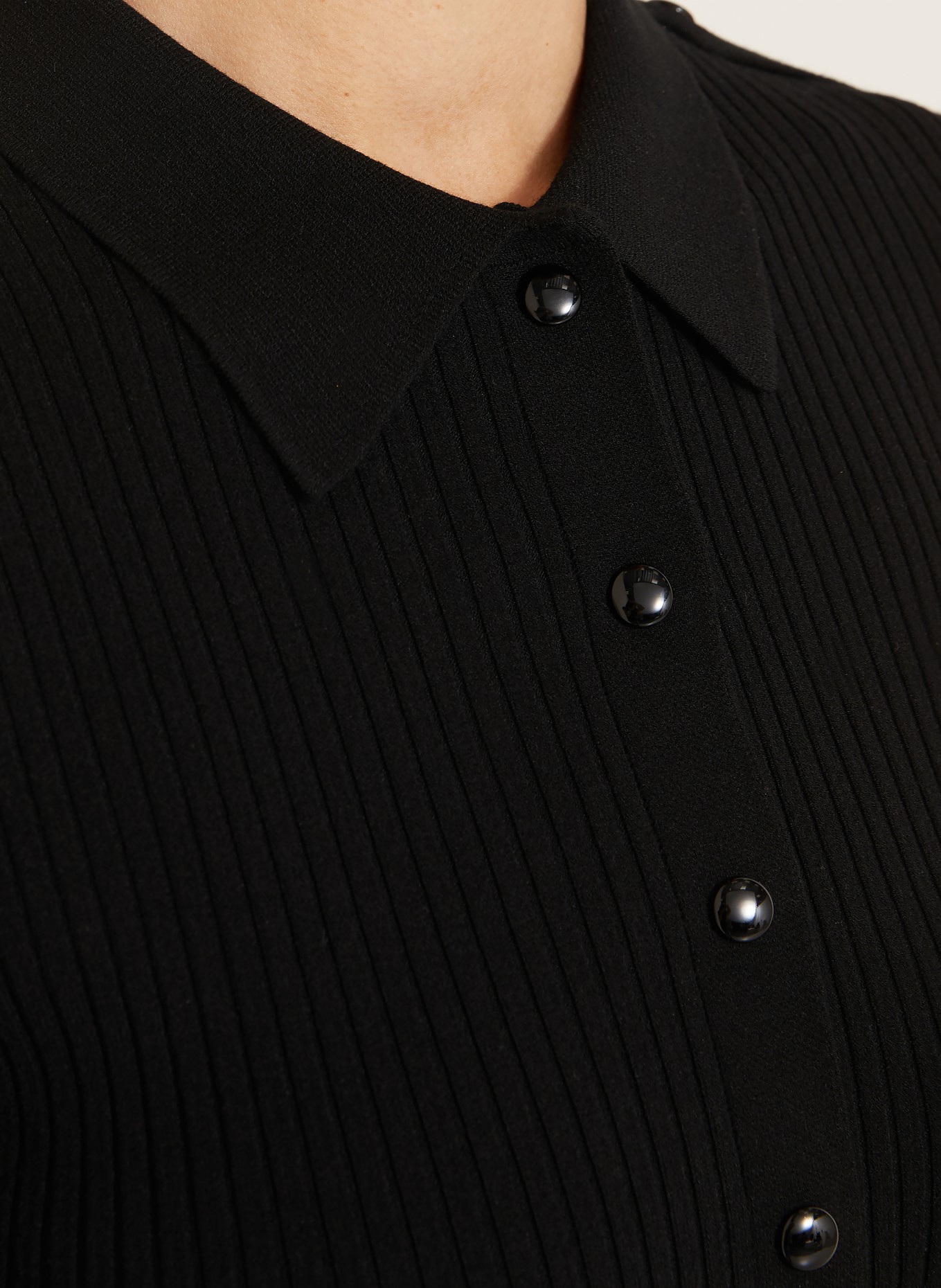 Courrèges Knit polo shirt: BLACK