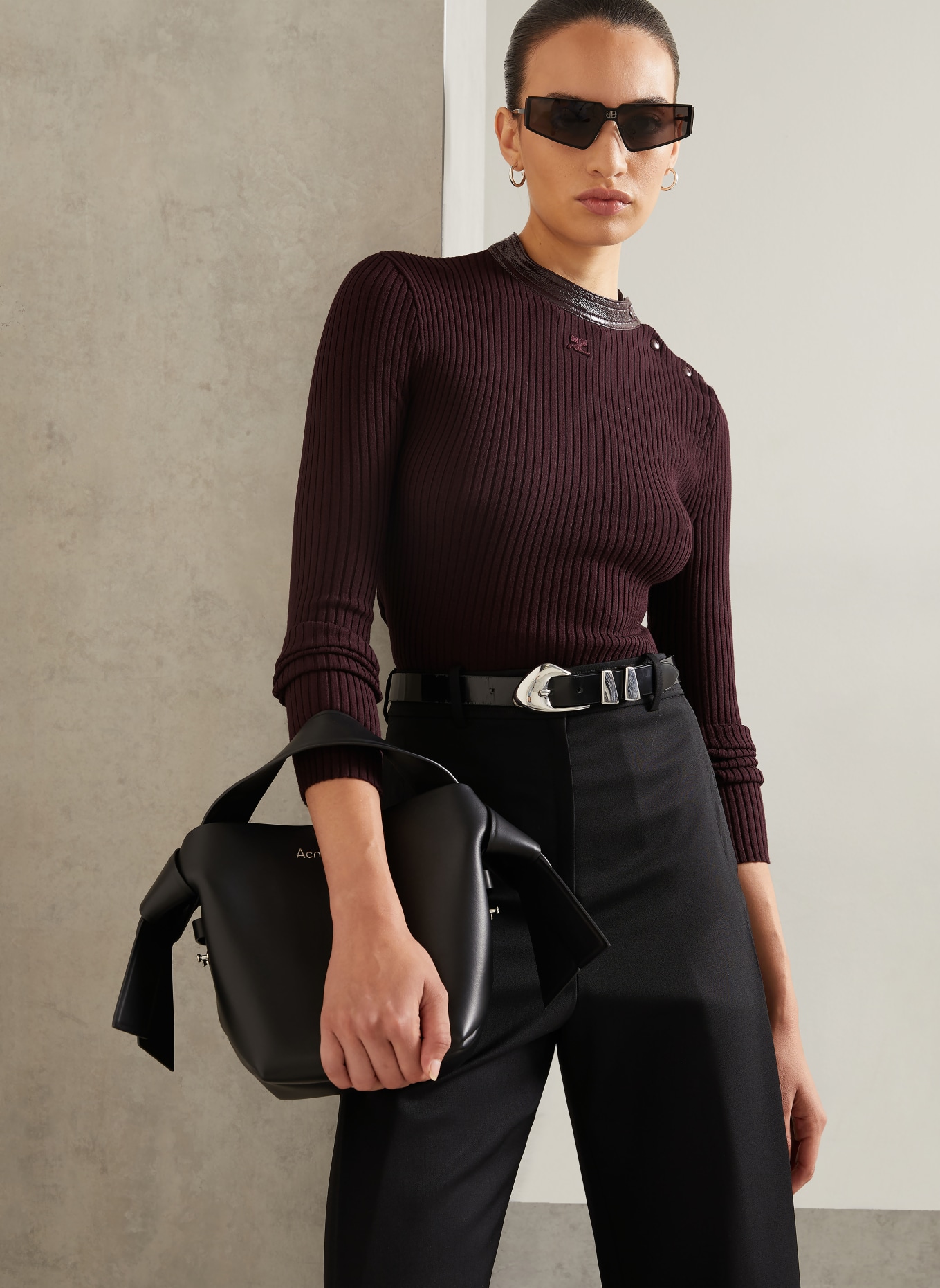 Courrèges Sweater: DARK RED