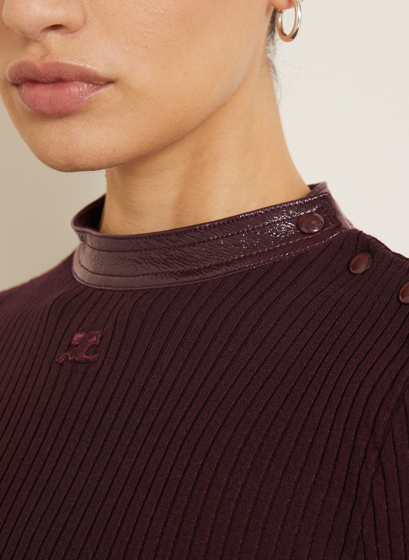 Courrèges Sweater: DARK RED