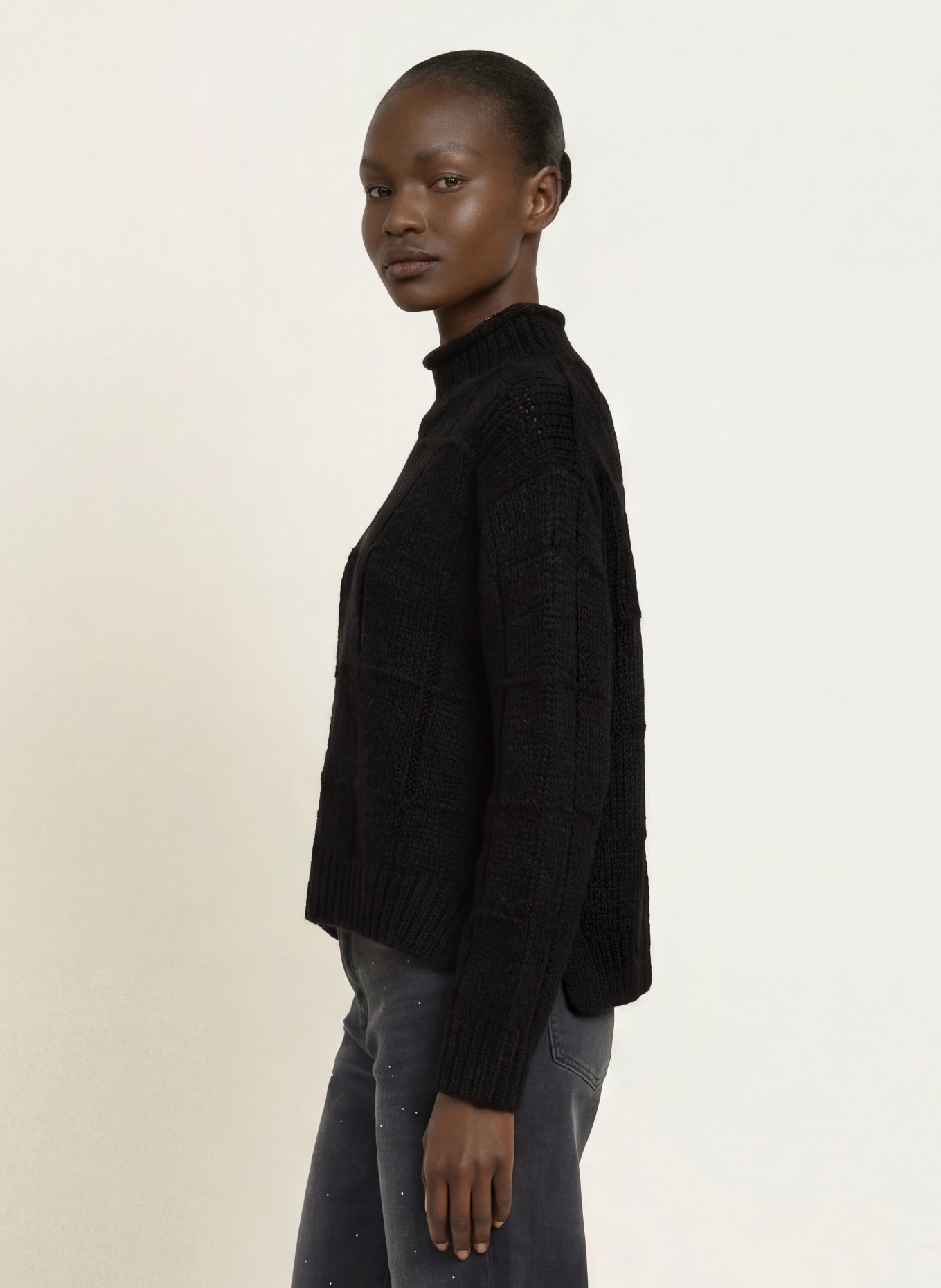 MARC CAIN Sweter z alpaki: 900 black new