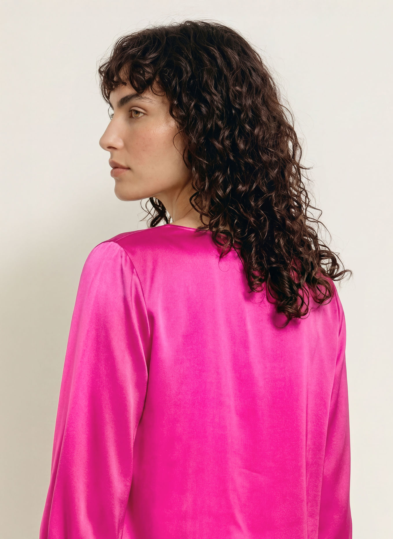 MARC CAIN Blusenshirt aus Seide mit 3/4-Arm: 264 very berry