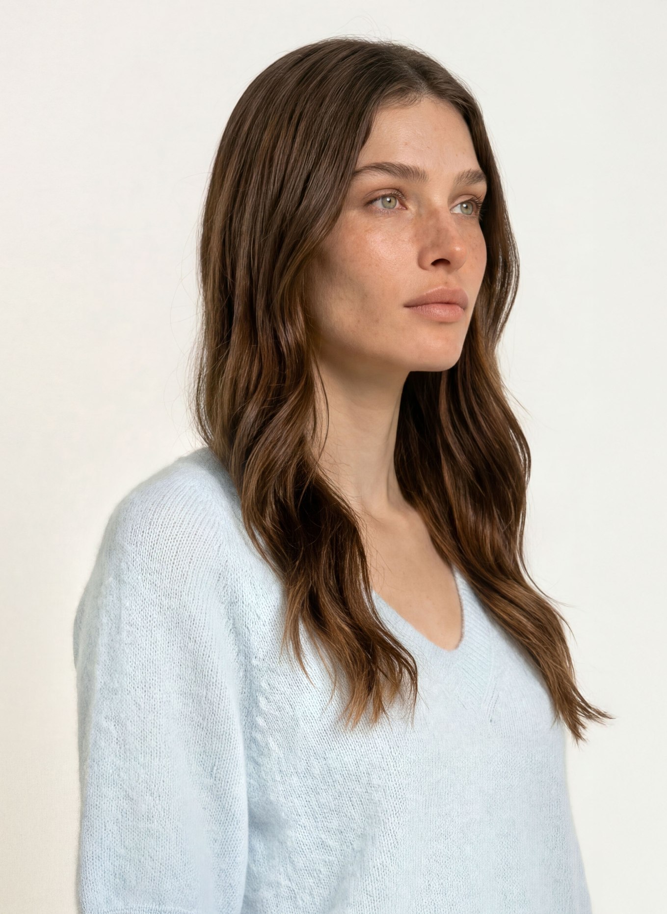 MARC CAIN Pull en maille avec de l'alpaga et du mohair: 318 niagara mist